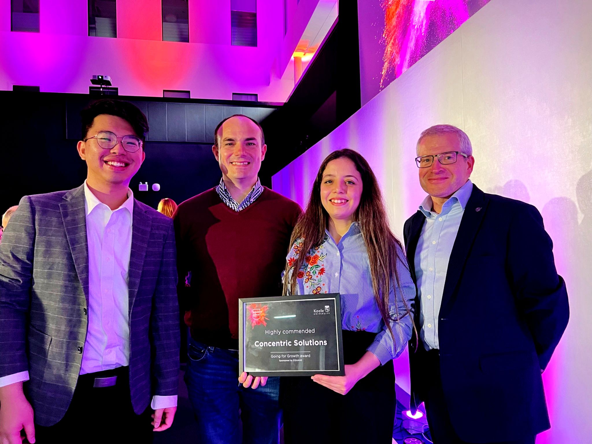 Jeffrey Tan, Ben Collins, Sara Anzio and David Watson receiving a commendation for the Going For Growth Award